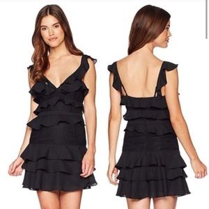 Bardot Revolve Babylon Black Medium 8 ruffle dress